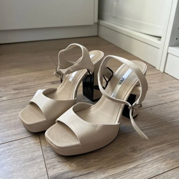Zara High Heeled Platform Sandals EUR 37 - Picture 8 of 12